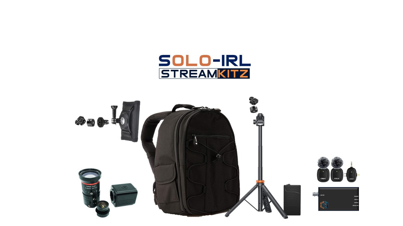 SOLO-IRL - 1 CAMERA,  1 + WIRELESS MIC  IN-REAL-LIFE BACKPACK SYSTEM (-IRL)